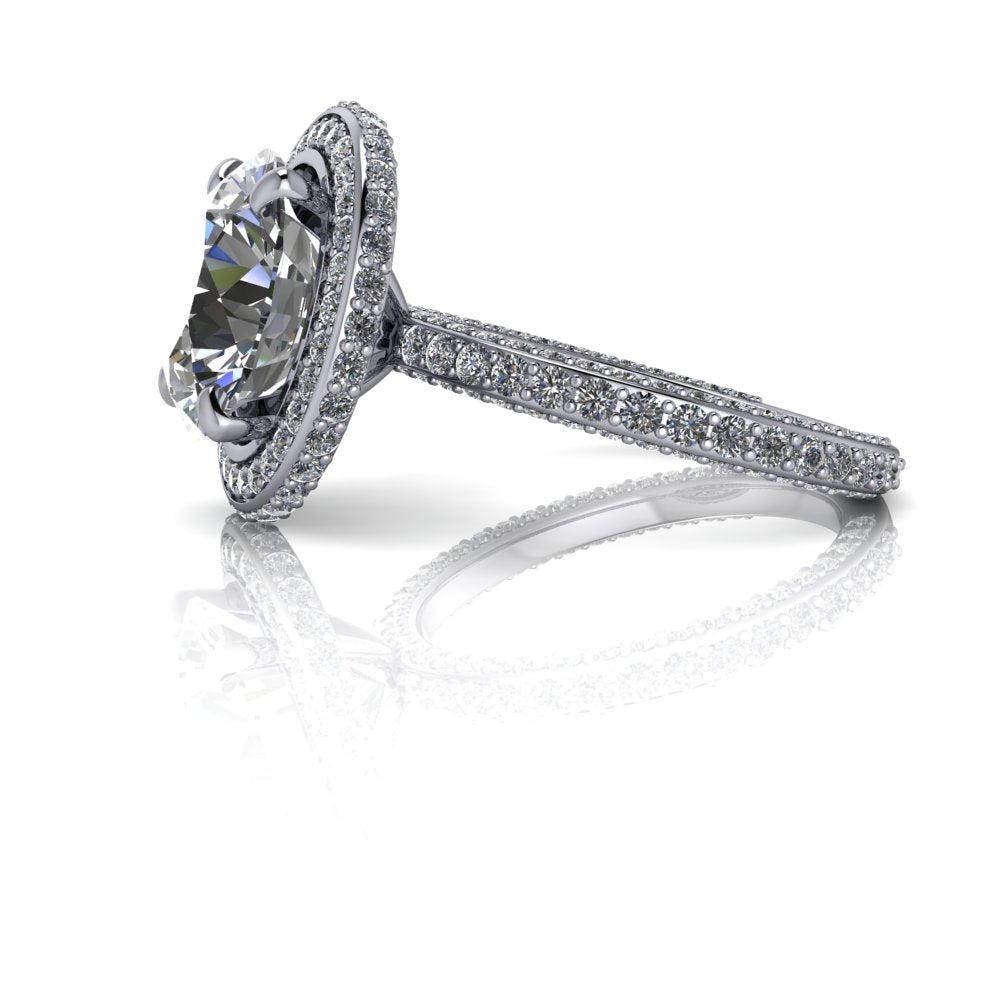 14kt white gold Engagement Ring Bel Viaggio Designs, LLC