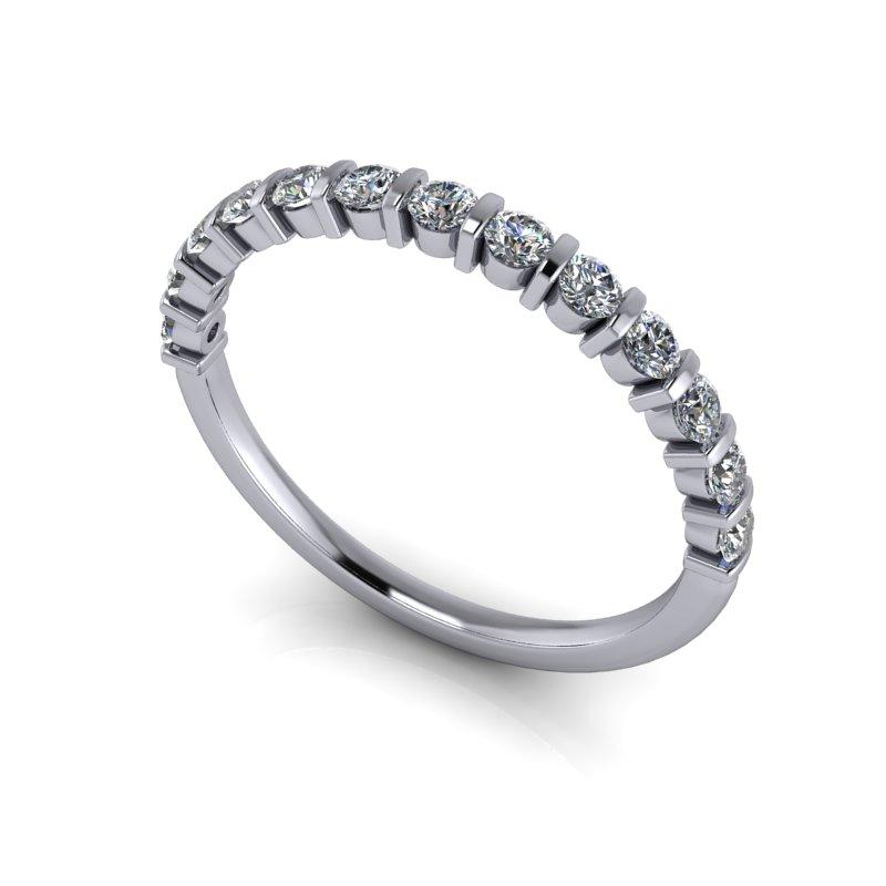 10kt white gold Wedding band Bel Viaggio Designs, LLC