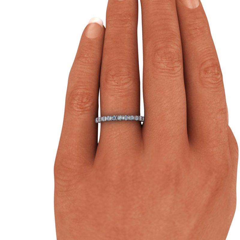 10kt white gold Wedding band Bel Viaggio Designs, LLC