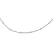 Delicate lab-grown diamond station necklace with evenly spaced round diamonds on a fine chain
