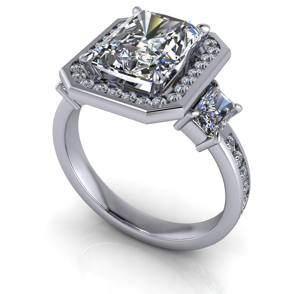 10kt white gold Engagement Ring Bel Viaggio Designs, LLC