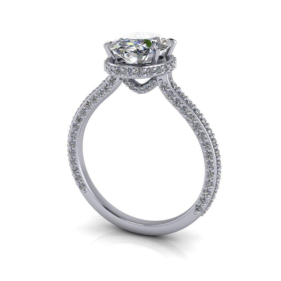 10kt white gold Engagement Ring Bel Viaggio Designs, LLC