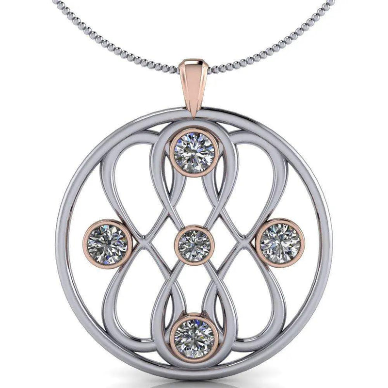 14 kt White/Rose Gold necklace Bel Viaggio Designs, LLC