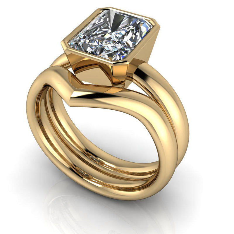 10kt Yellow Gold Engagement Ring Bel Viaggio Designs, LLC