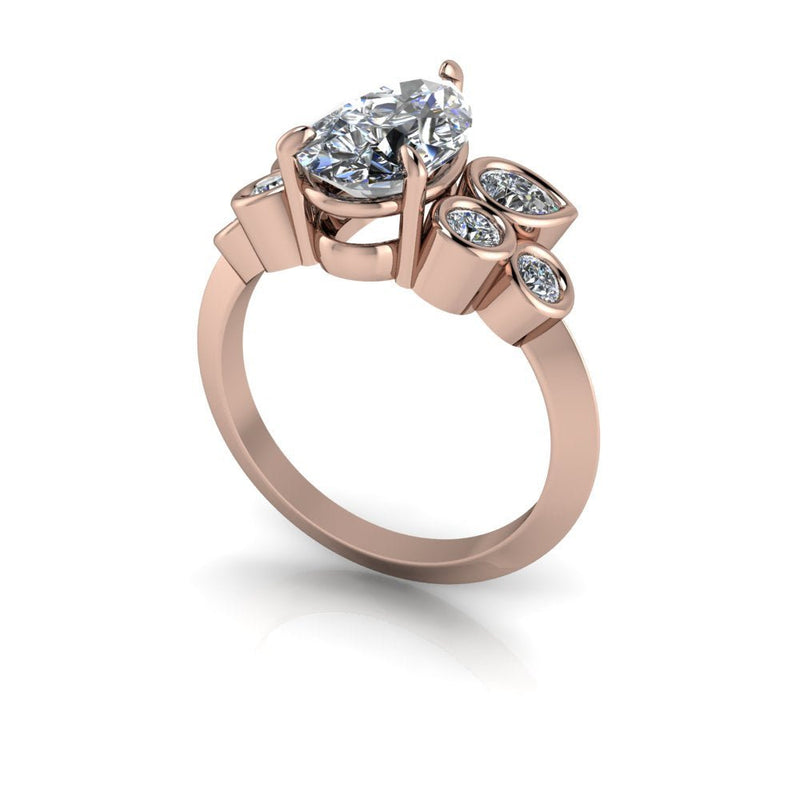 10kt rose gold Engagement Ring Bel Viaggio Designs, LLC