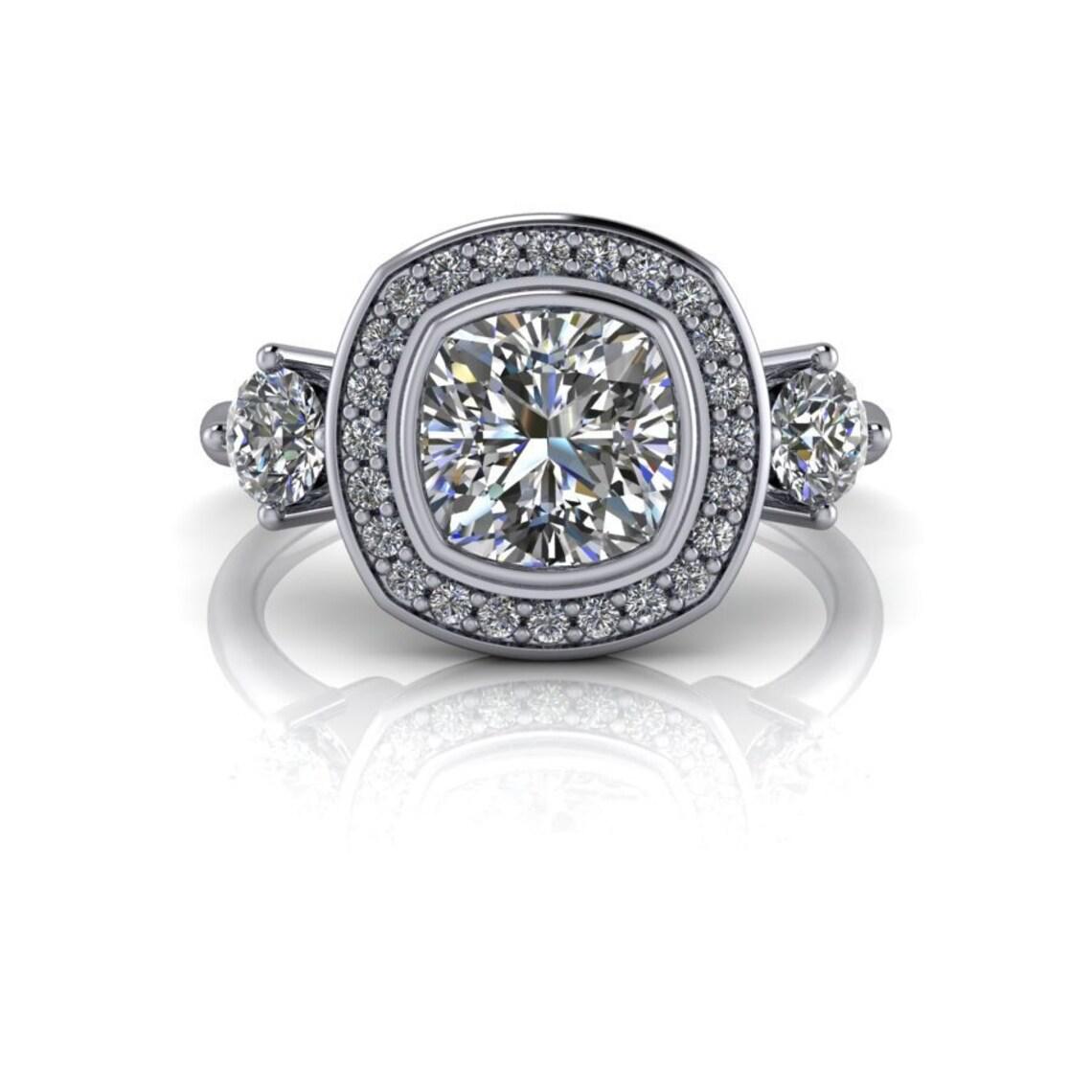 10kt white gold Engagement Ring Bel Viaggio Designs, LLC