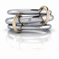 Silver/10kt Yellow Gold Engagement Ring Bel Viaggio Designs, LLC