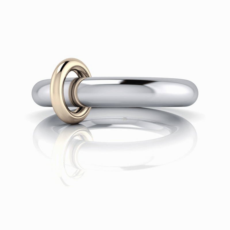 Silver/10kt Yellow Gold Engagement Ring Bel Viaggio Designs, LLC