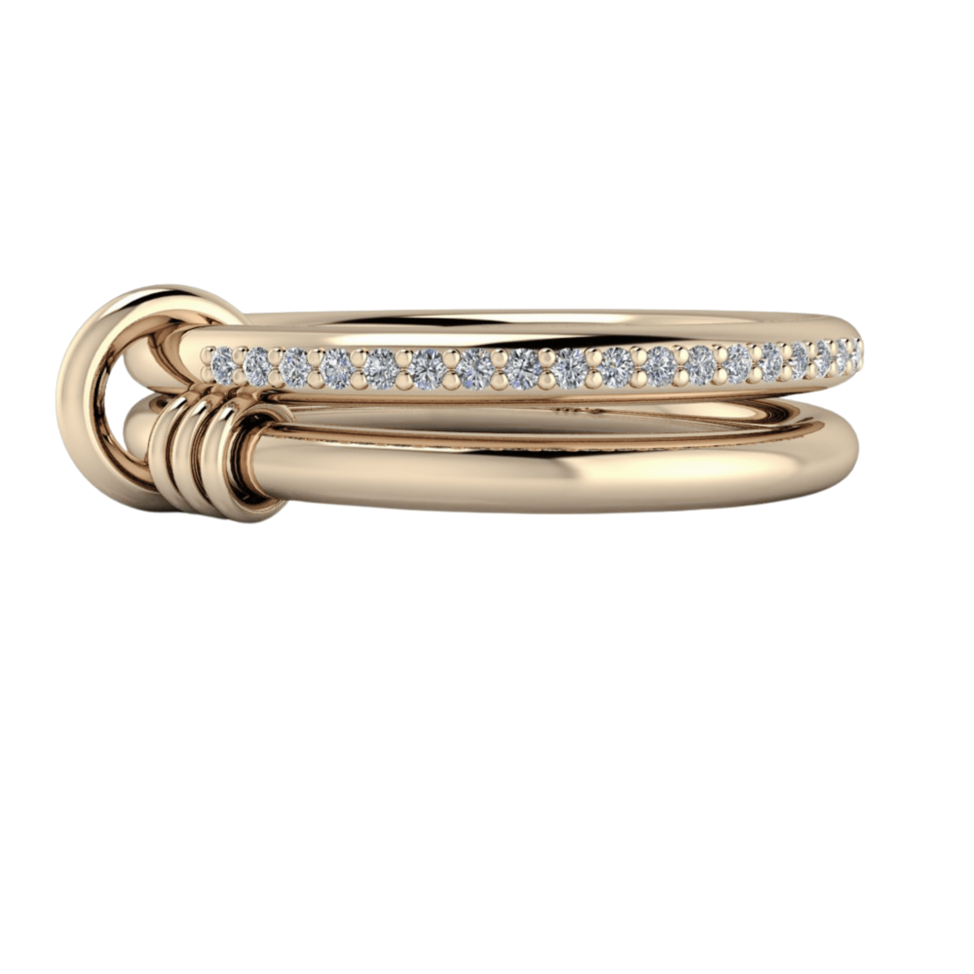 10kt yellow gold Linked Stacking Ring Bel Viaggio Designs, LLC