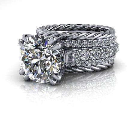 10kt white gold Engagement Ring Bel Viaggio Designs, LLC