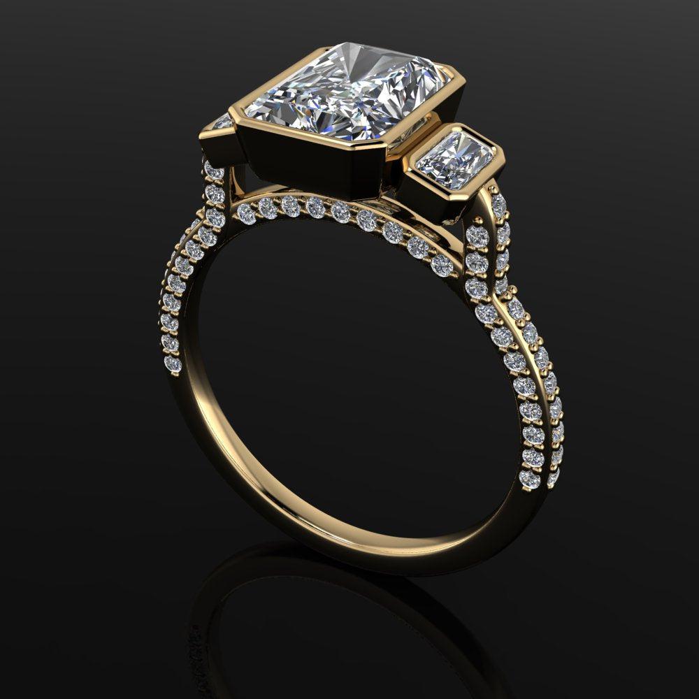 10kt yellow gold Engagement Ring Bel Viaggio Designs, LLC