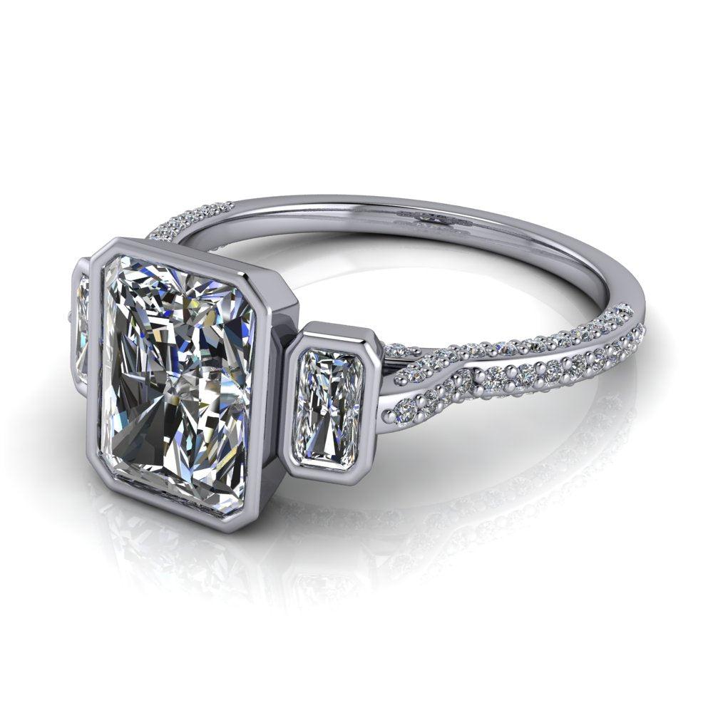 10kt white gold Engagement Ring Bel Viaggio Designs, LLC