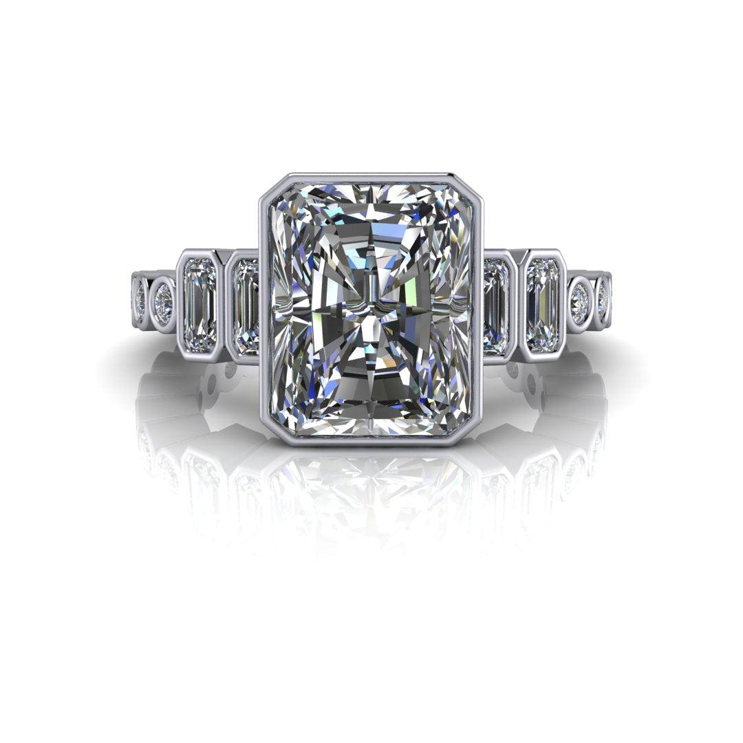 10kt white gold Engagement Ring Bel Viaggio Designs, LLC