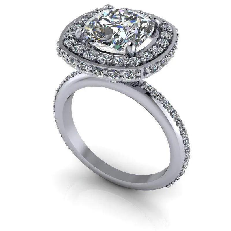 14 kt white gold Engagement Ring Bel Viaggio Designs, LLC