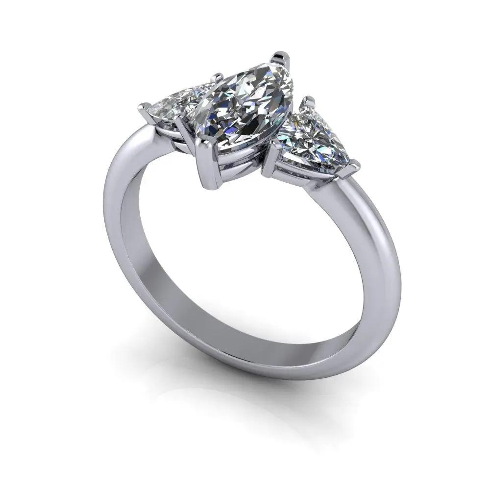 925 Silver Engagement Ring Bel Viaggio Designs, LLC