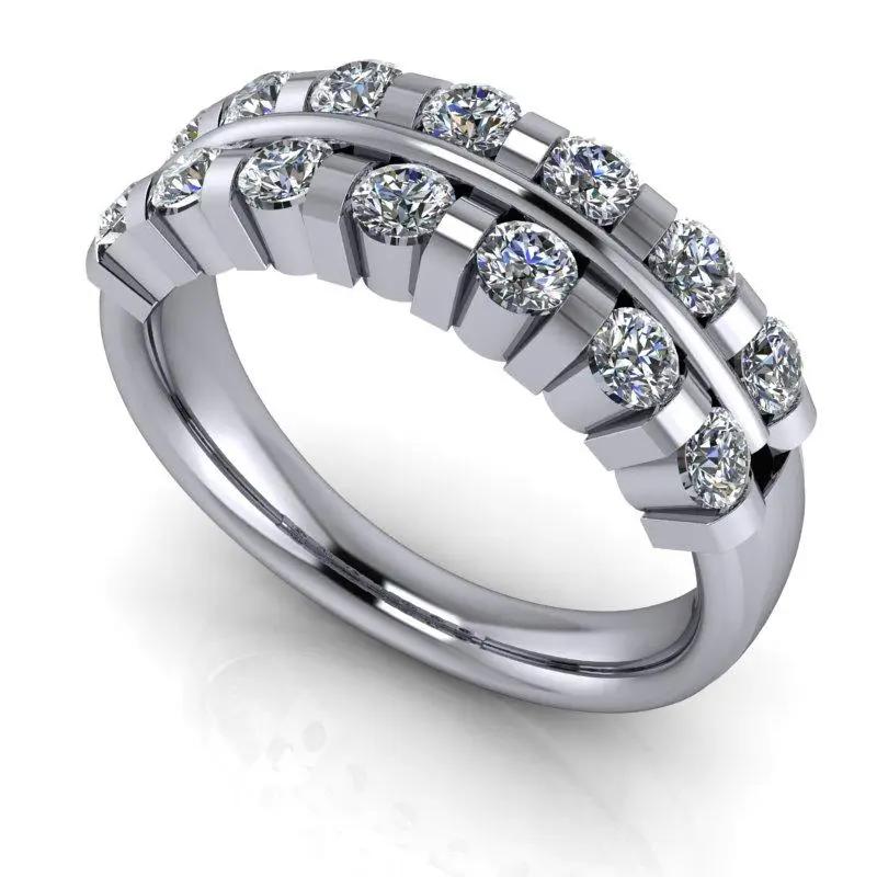14kt white gold Anniversary Ring Bel Viaggio Designs, LLC