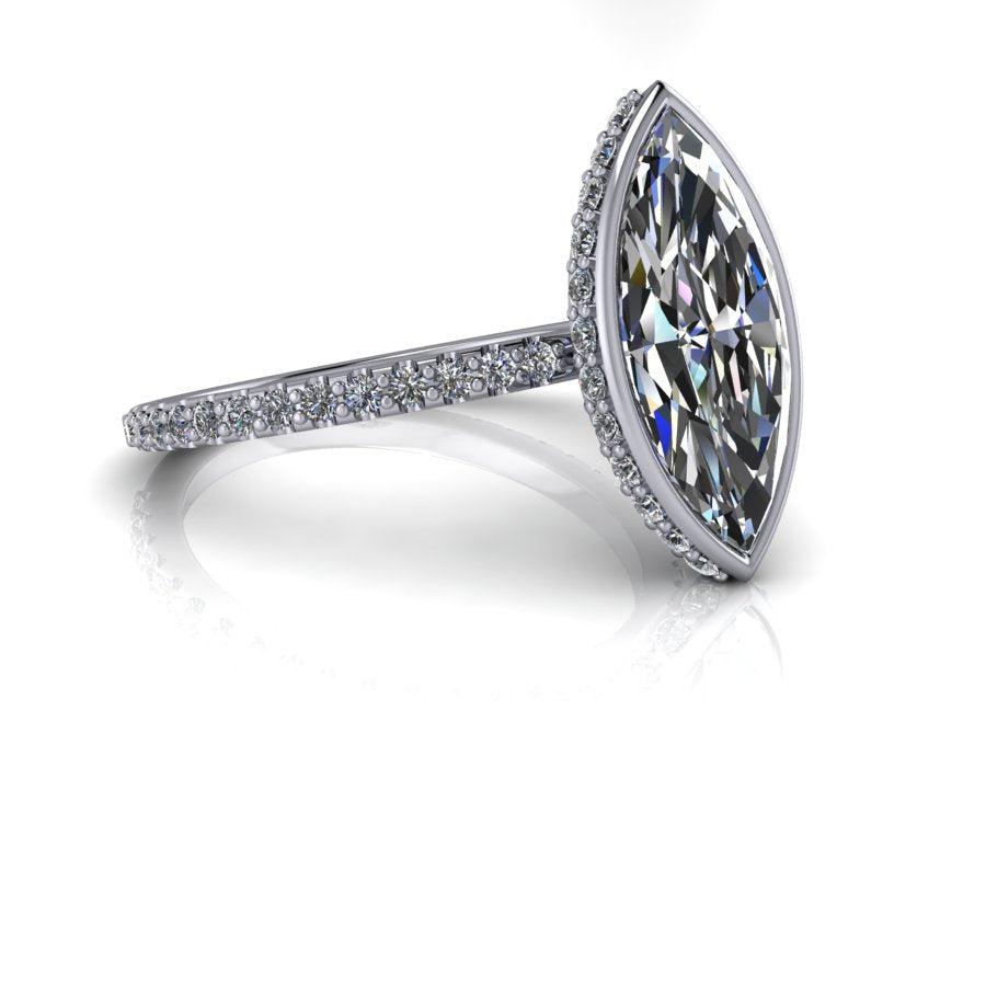 10kt white gold Engagement Ring Bel Viaggio Designs, LLC