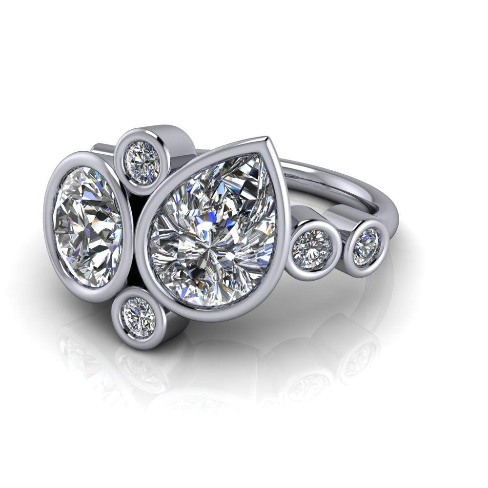 10kt white gold Engagement Ring Bel Viaggio Designs, LLC