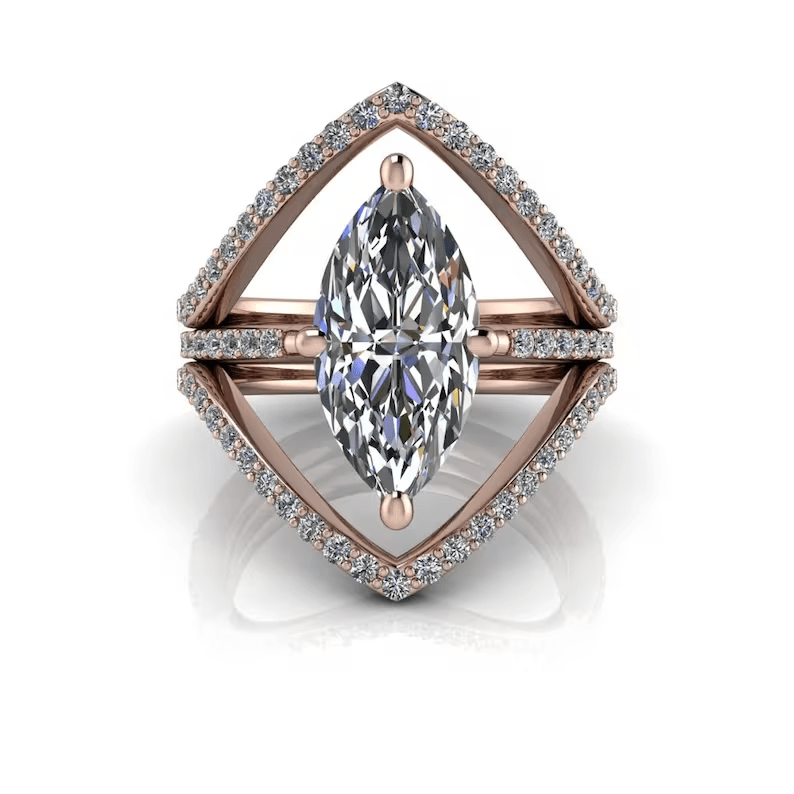 10kt rose gold Engagement Ring Bel Viaggio Designs, LLC