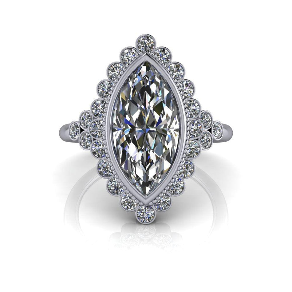 10kt white gold Engagement Ring Bel Viaggio Designs, LLC