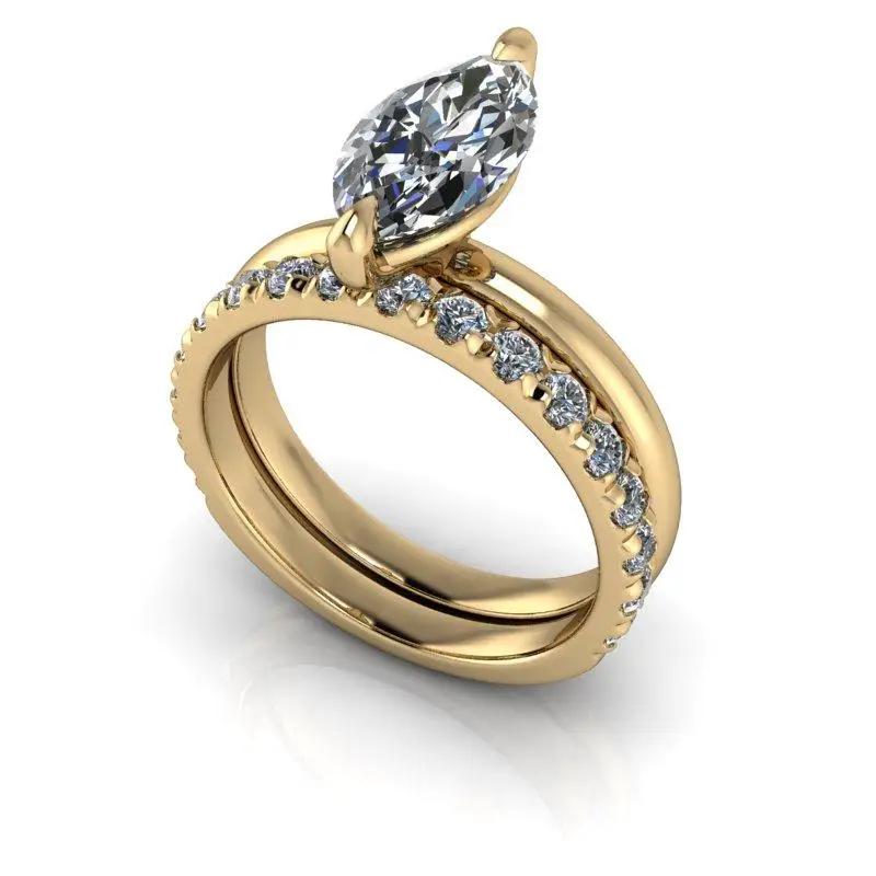 14 kt yellow gold bridal set Bel Viaggio Designs, LLC