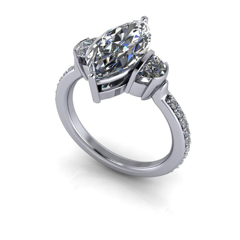 14 kt white gold Engagement Ring Bel Viaggio Designs, LLC