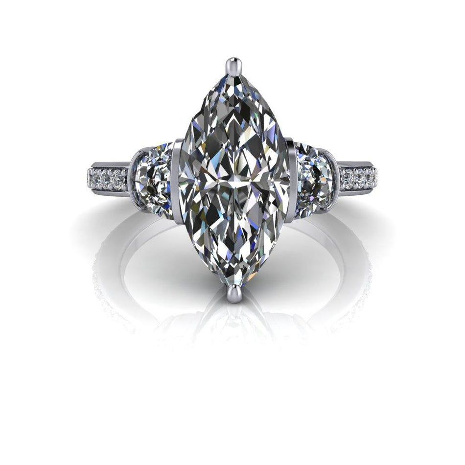 14 kt white gold Engagement Ring Bel Viaggio Designs, LLC