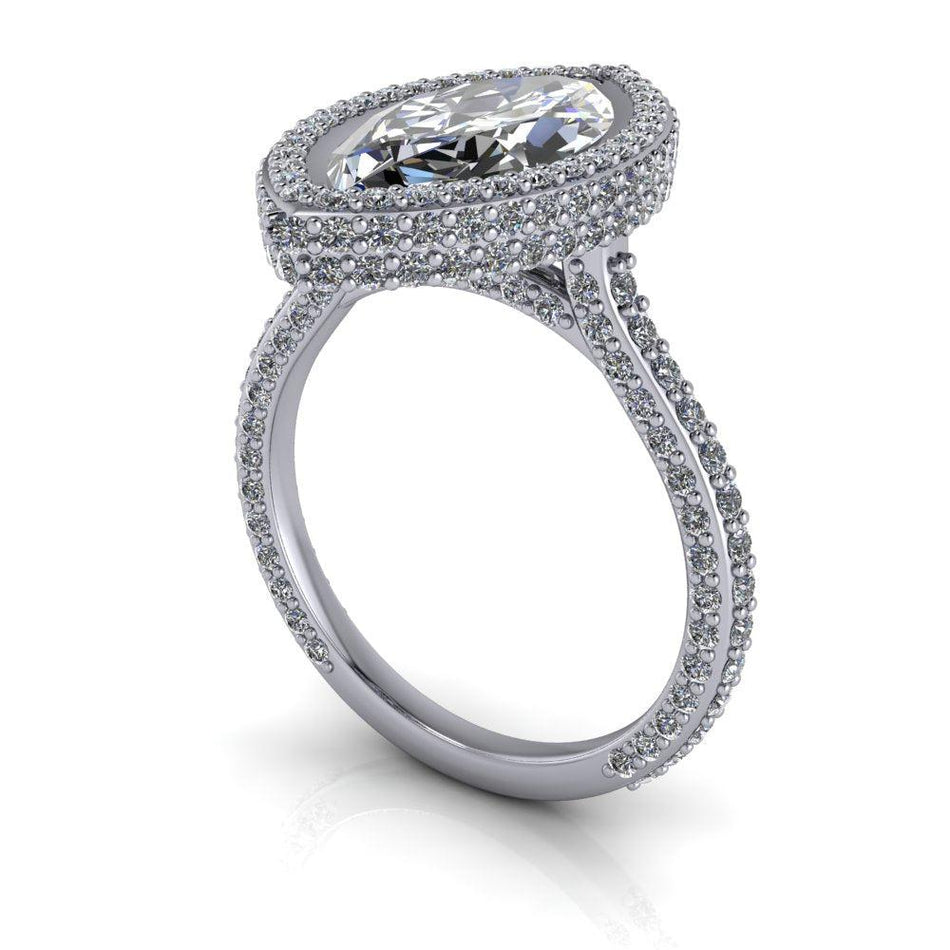10kt white gold Engagement Ring Bel Viaggio Designs, LLC