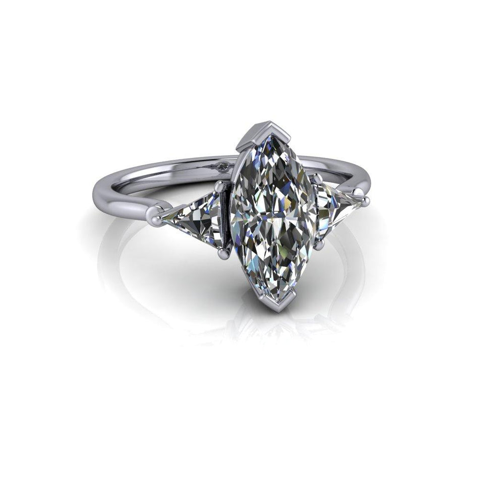 10kt white gold Engagement Ring Bel Viaggio Designs, LLC