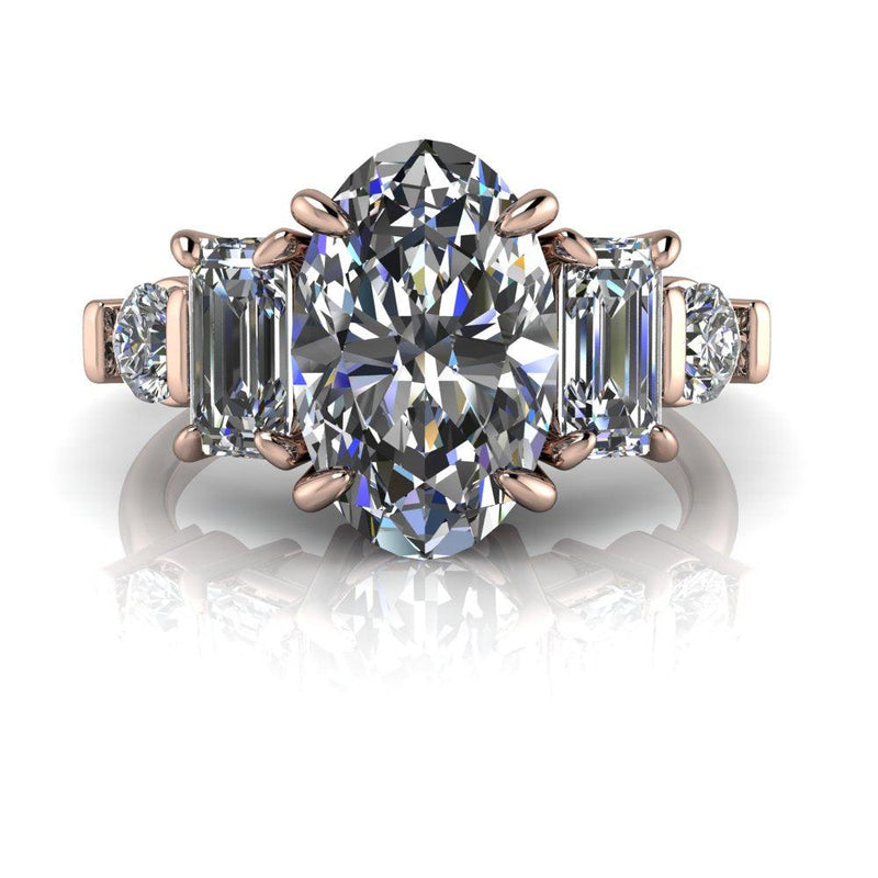 10kt rose gold engagement ring Bel Viaggio Designs, LLC