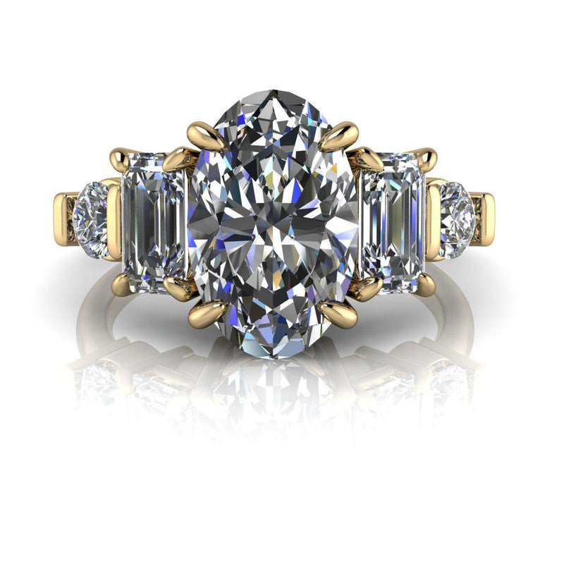 10kt yellow gold engagement ring Bel Viaggio Designs, LLC