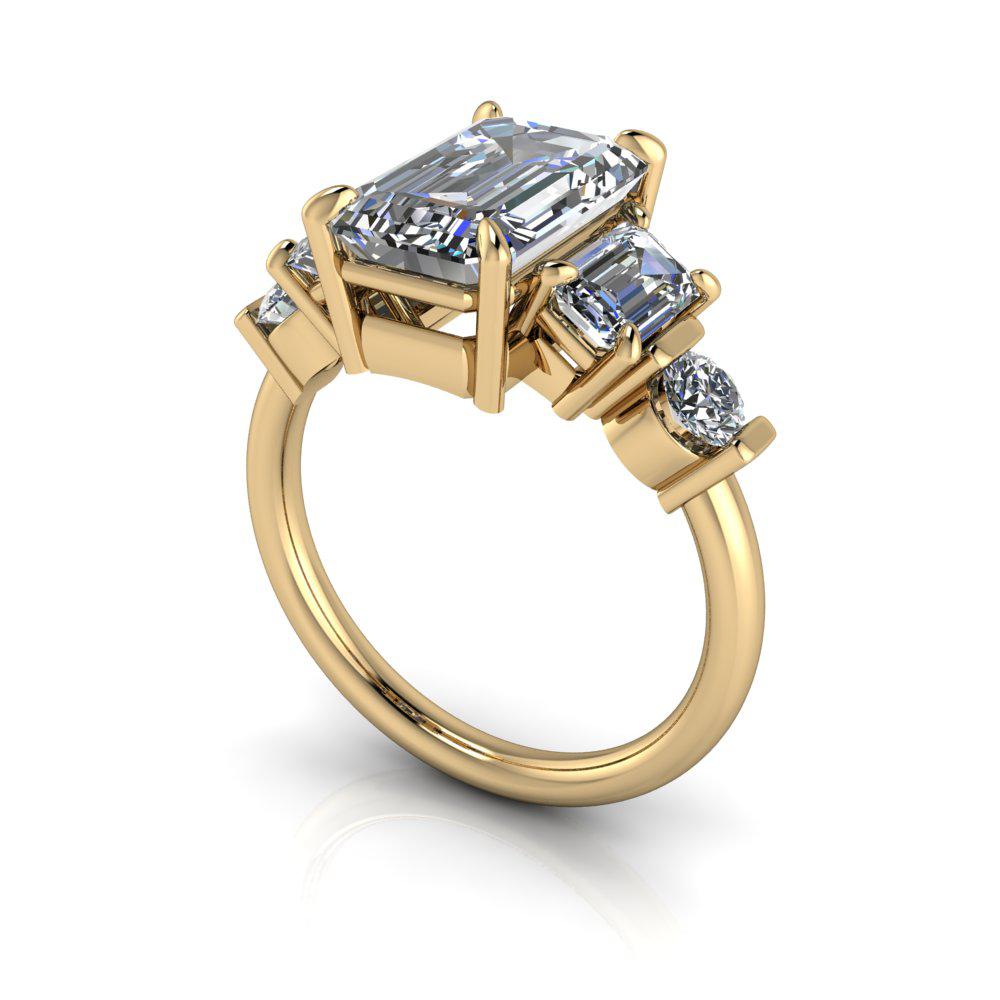 10kt yellow gold bridal set Bel Viaggio Designs, LLC