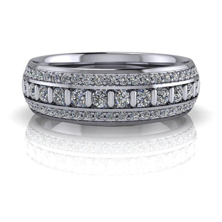 10kt white gold Men's Wedding Bands Bel Viaggio Designs, LLC