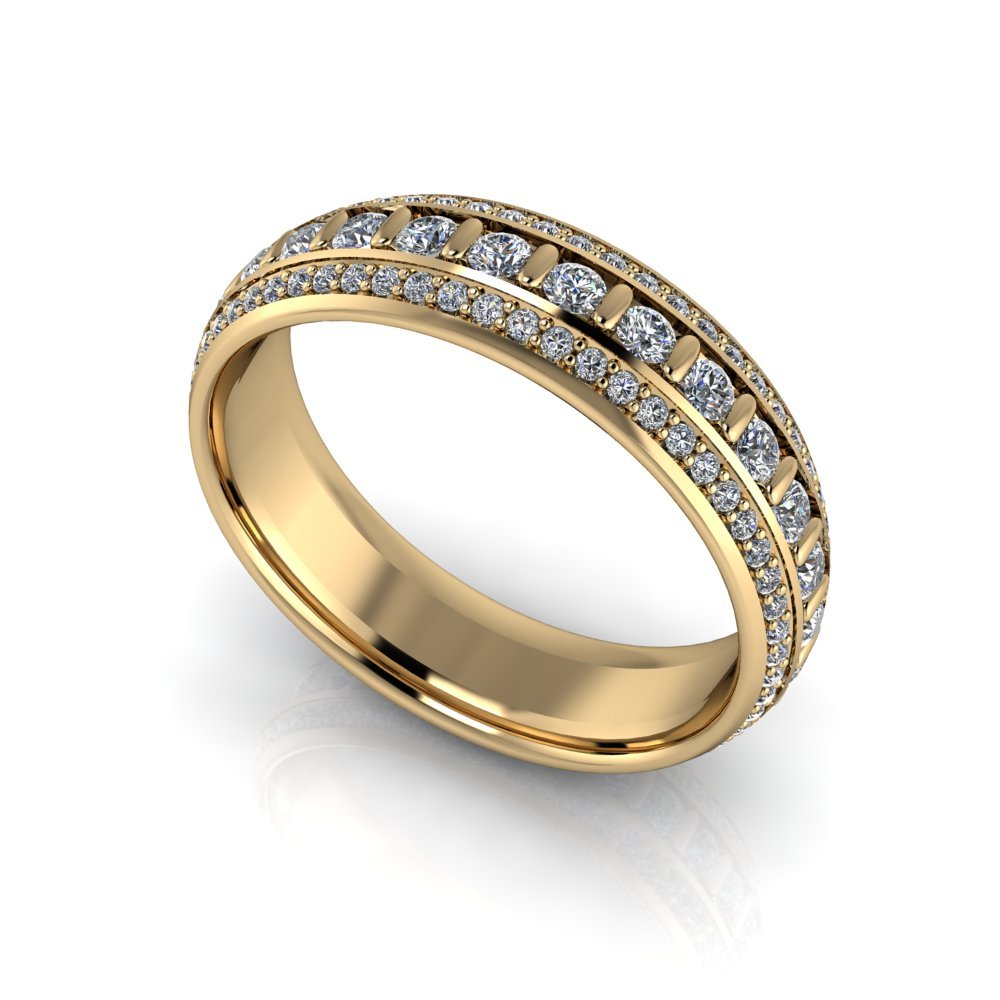 10kt yellow gold Men's Wedding Bands Bel Viaggio Designs, LLC