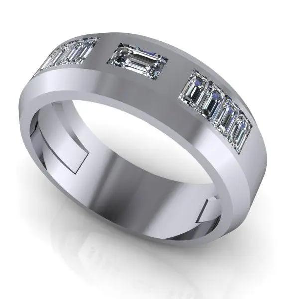 Silver Men's Wedding Bands Bel Viaggio Designs, LLC