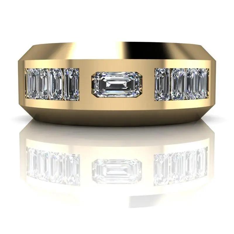 10kt yellow gold Men's Wedding Bands Bel Viaggio Designs, LLC