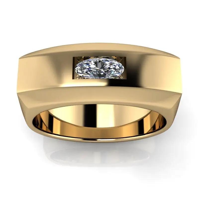 14 kt White Gold Men's Wedding Bands Bel Viaggio Designs, LLC