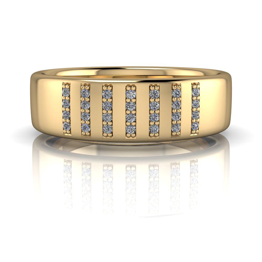 14 kt Yellow Gold Men's Wedding Bands Bel Viaggio Designs, LLC