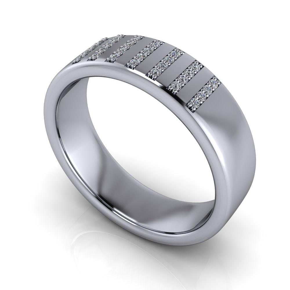 Silver Men's Wedding Bands Bel Viaggio Designs, LLC