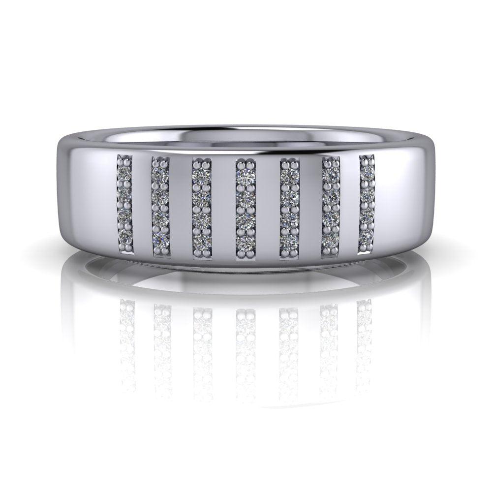 Silver Men's Wedding Bands Bel Viaggio Designs, LLC