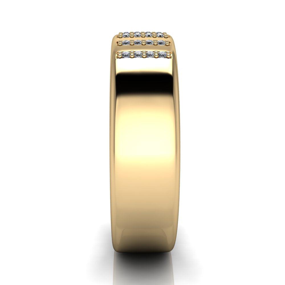 14 kt Yellow Gold Men's Wedding Bands Bel Viaggio Designs, LLC