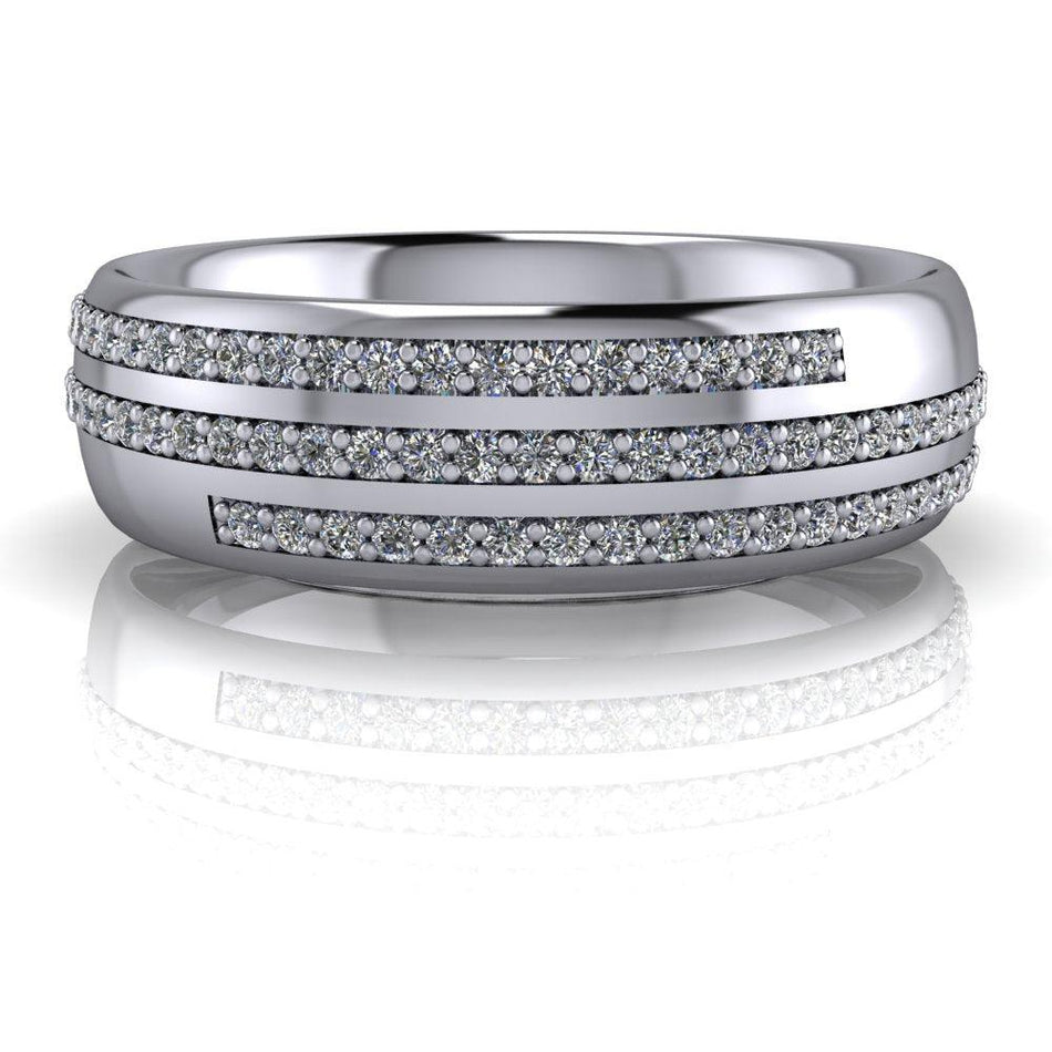 10kt white gold Men's Wedding Bands Bel Viaggio Designs, LLC