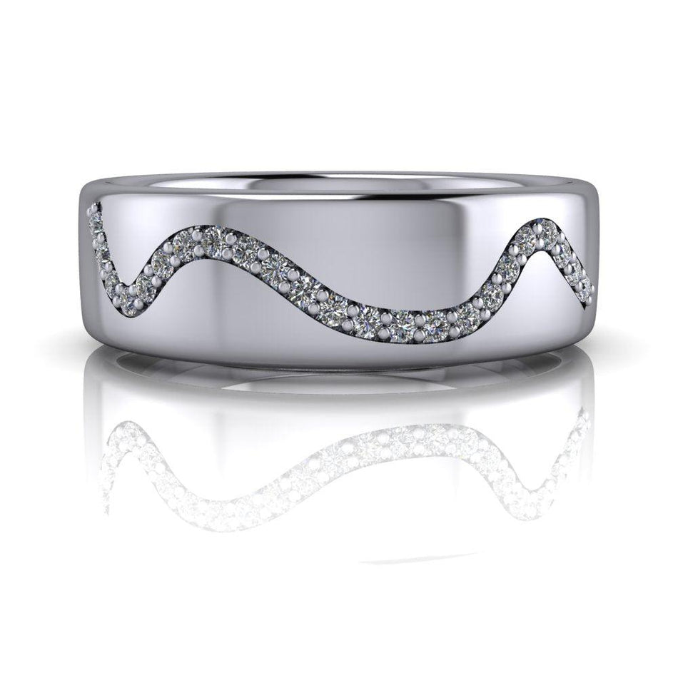 Silver Men's Wedding Bands Bel Viaggio Designs, LLC