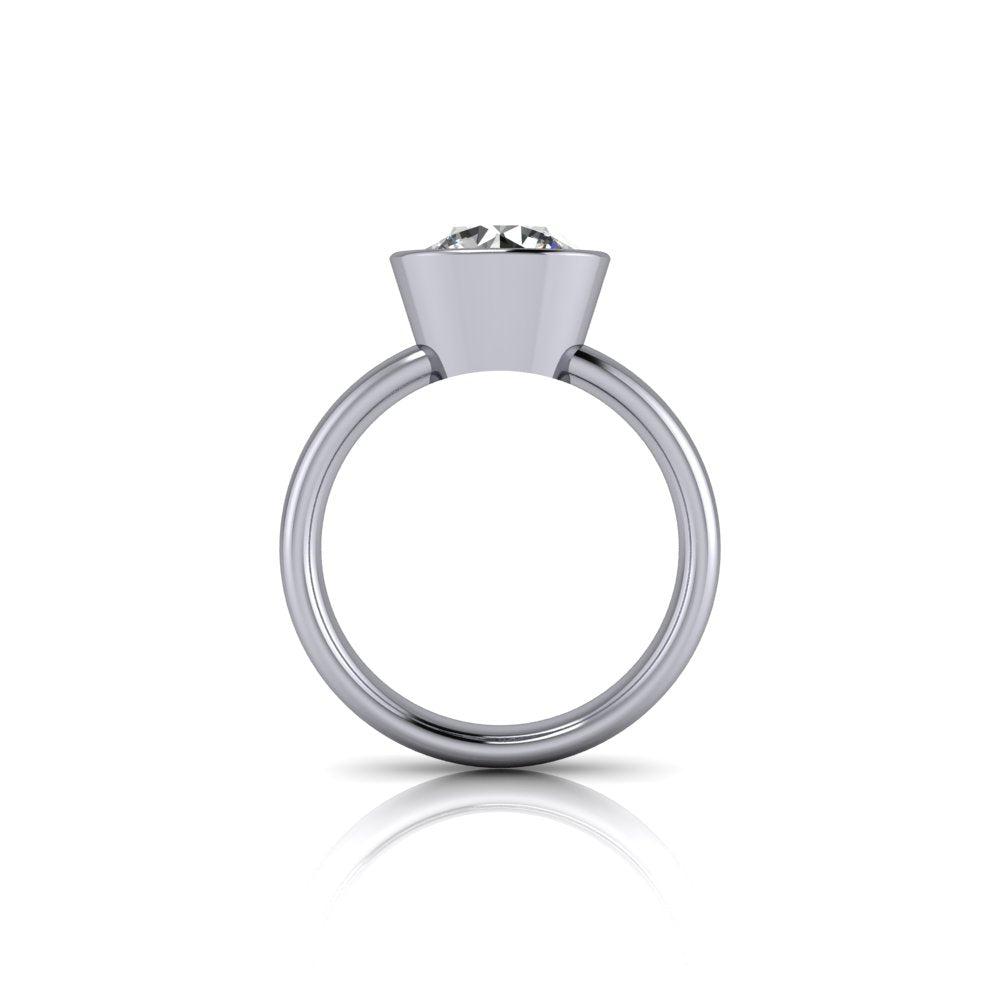 10kt White Gold Engagement Ring Bel Viaggio Designs, LLC