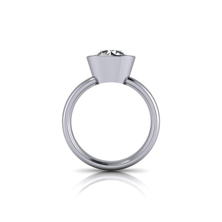 10kt White Gold Engagement Ring Bel Viaggio Designs, LLC