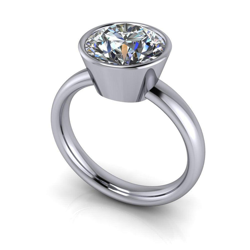 10kt White Gold Engagement Ring Bel Viaggio Designs, LLC