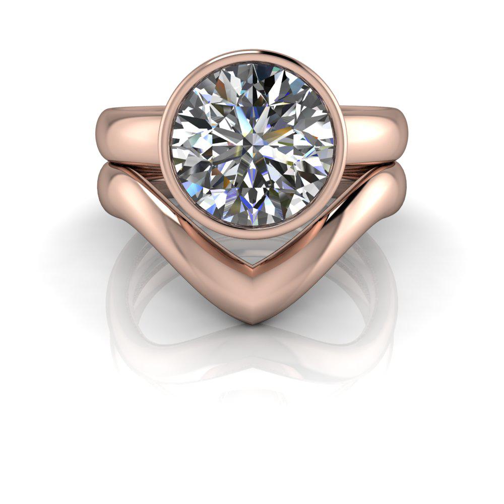 10kt Rose Gold Engagement Ring Bel Viaggio Designs, LLC