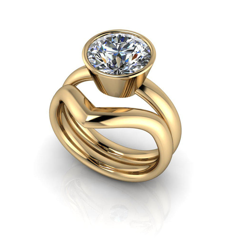 10kt Yellow Gold Engagement Ring Bel Viaggio Designs, LLC