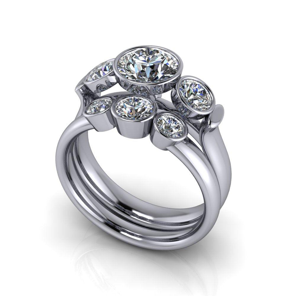 10kt white gold Engagement Ring Bel Viaggio Designs, LLC