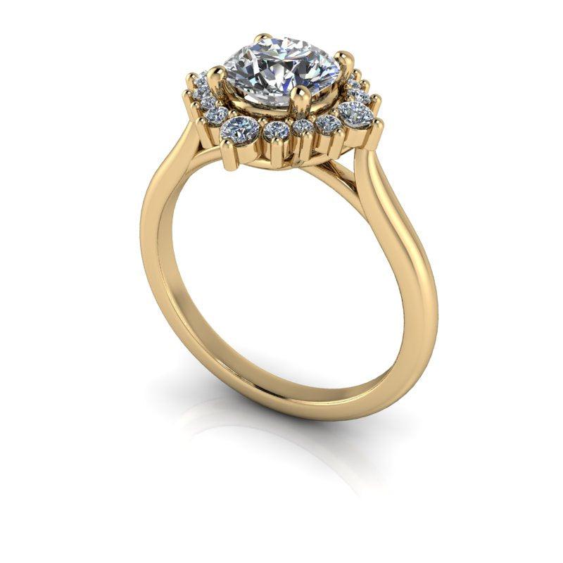 10kt yellow gold Engagement Ring Bel Viaggio Designs, LLC